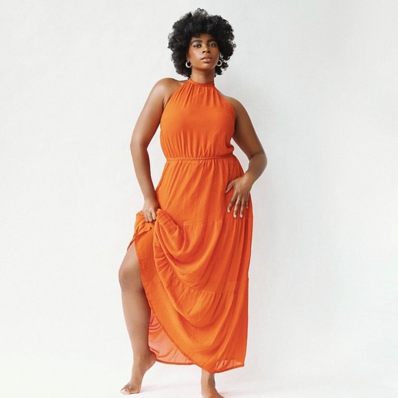 Dresses & Skirts - Women's Casual Halter Neck Sleeveless Floral Long Maxi Sundress‎